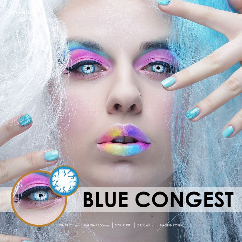 SOFTLENS COSPLAY HALLOWEEN BLUE CONGEST CRAZY LENS