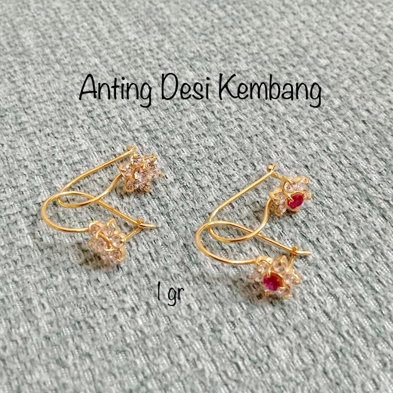 Anting Desi kembang Emas Muda 1 Gram