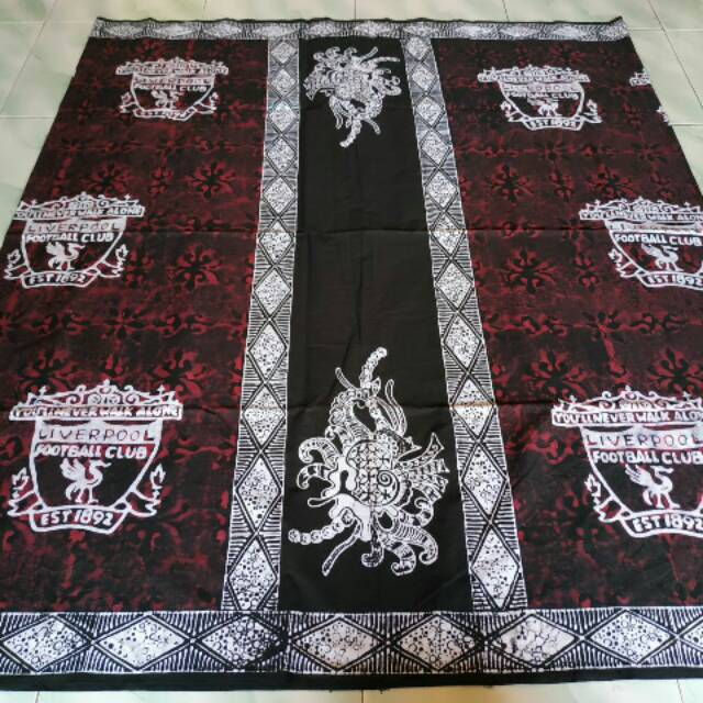 Motif Liverpool Sarung Batik Husnan Pekalongan / sarung bola / batik bola / sarung liverpool YNWA