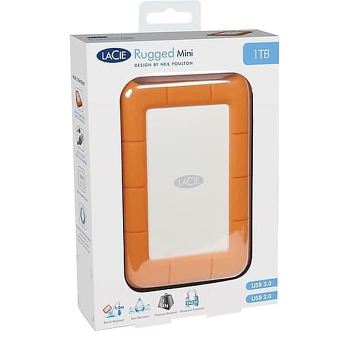 Lacie Rugged Mini 1TB USB 3.0 Harddisk Portable External Hardisk Harddisk