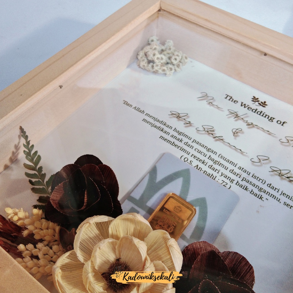 FRAME MAHAR PERNIKAHAN 3D | Hantaran Rustic