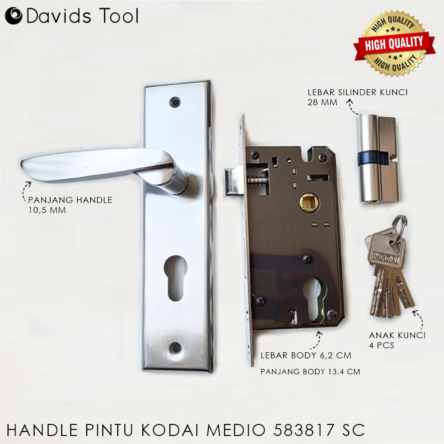 Kunci Pintu Tanggung Gagang Handle Handel Pegangan Kodai 583187 SC