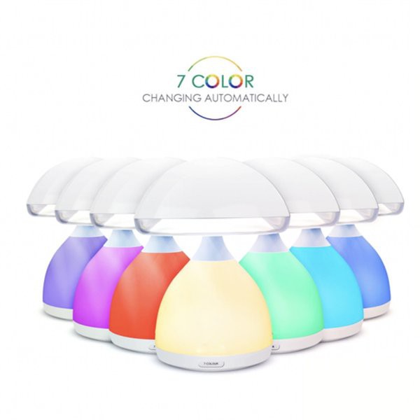 Mushroom Lamp LED Lampu Tidur Jamur 7 Warna Touch Sentuh Rechargeable