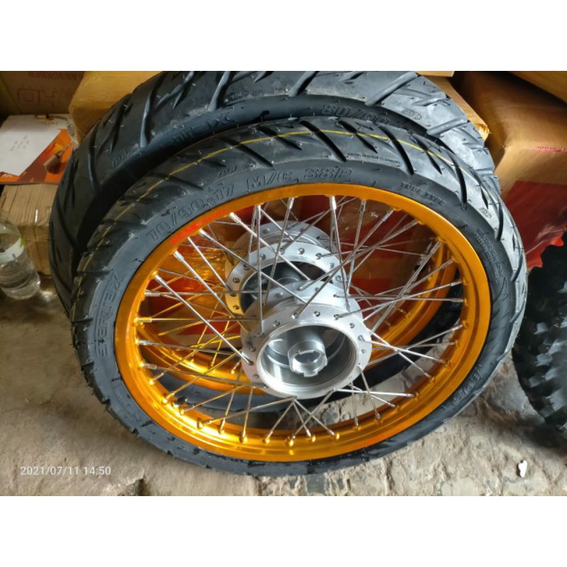 velg gren,supra x lama tromol depan belakang uk 140/160x17 plus ban