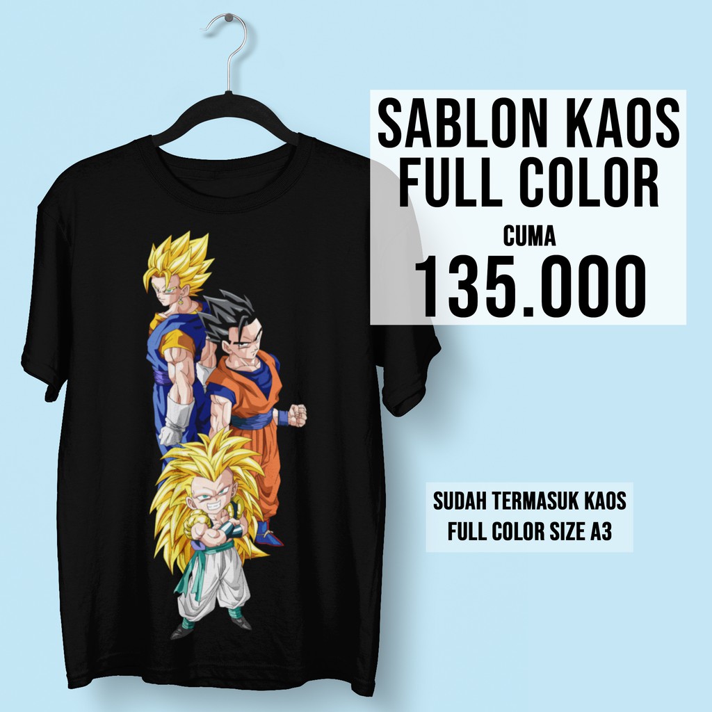 Kaos Custom Murah/Kaos Custom Print A3/Custom Kaos/Print A3/Kaos Pria/Kaos Wanita