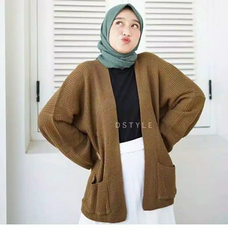 Cardigan Outer Wanita Lavella Cardy Outerwear Kardigan Cardigan Rajut Wanita Kardigan Rajut Oversize