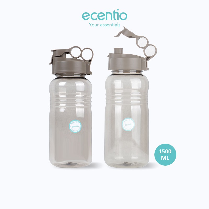 Ecentio 1500ml Botol  Air  Olahraga Kapasitas Besar Portabel 