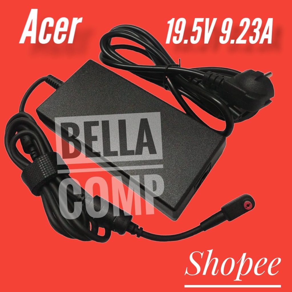 19.5V 9.23A 180W Adaptor Charger Laptop Acer Predator Helios 300 G3-571-73H3 G3-572-763V PH317 PH317-51-78H7 NITRO 7 AN715-51-773L G3-571-77QK, NITRO 7 AN715-51-7171 G3-572 PH317-51, NITRO 7 AN715-51-70D5