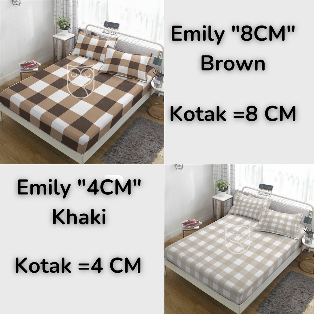 SPREI DISPERSE MOTIF EMILY KOREA 120x200 / 160x200 / 180x200 TINGGI 20