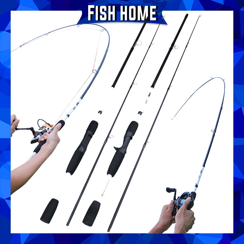 Joran Pancing 2 Bagian Joran Pancing Joran Kabel Sutet Joran Casting Joran Tegek Dengan Carbon Rod Body Dan EVA Handle Untuk Freasher air (1.65m/1.75m) Fishing Rod