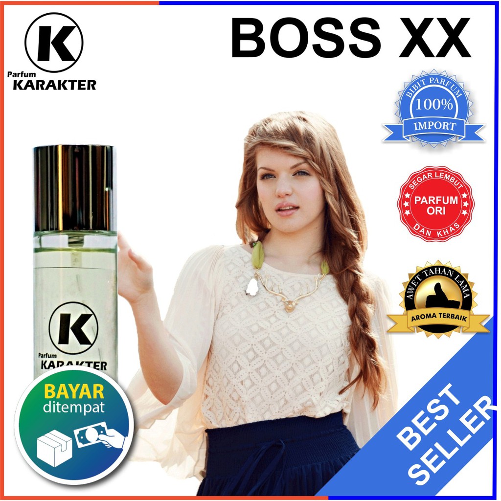 Bisa Cod | Parfum Cewek Boss XX Women  Bibit Parfum Import Wangi &amp; Tahan Lama  Kemasan 30ml