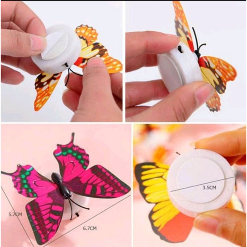 Lampu Hias Kupu-Kupu LED Lampu hiasan Dinding Dekorasi Kamar Tidur Butterfly Import Best Seller