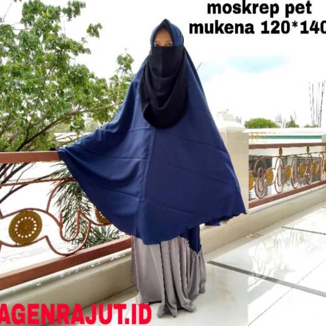 KHIMAR MOSKREP EXTRA JUMBO Pet Antem Uk.120*140/KHIMAR MOSKREP PET Uk MUKENA