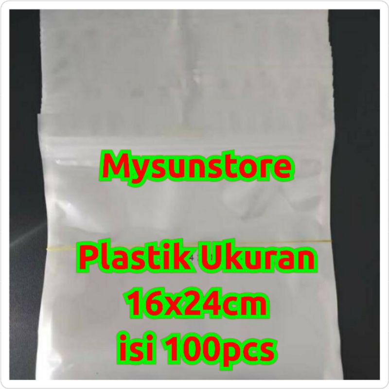 Plastik Klip 16x24 cm Aksesoris Ziplock Zipper Zip Lock 16 x 24 cm Mysunstore