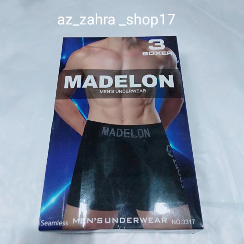 1Kotak isi 3pc Celana boxer madelon 3317/3316 // Celana dalam boxer pria dewasa