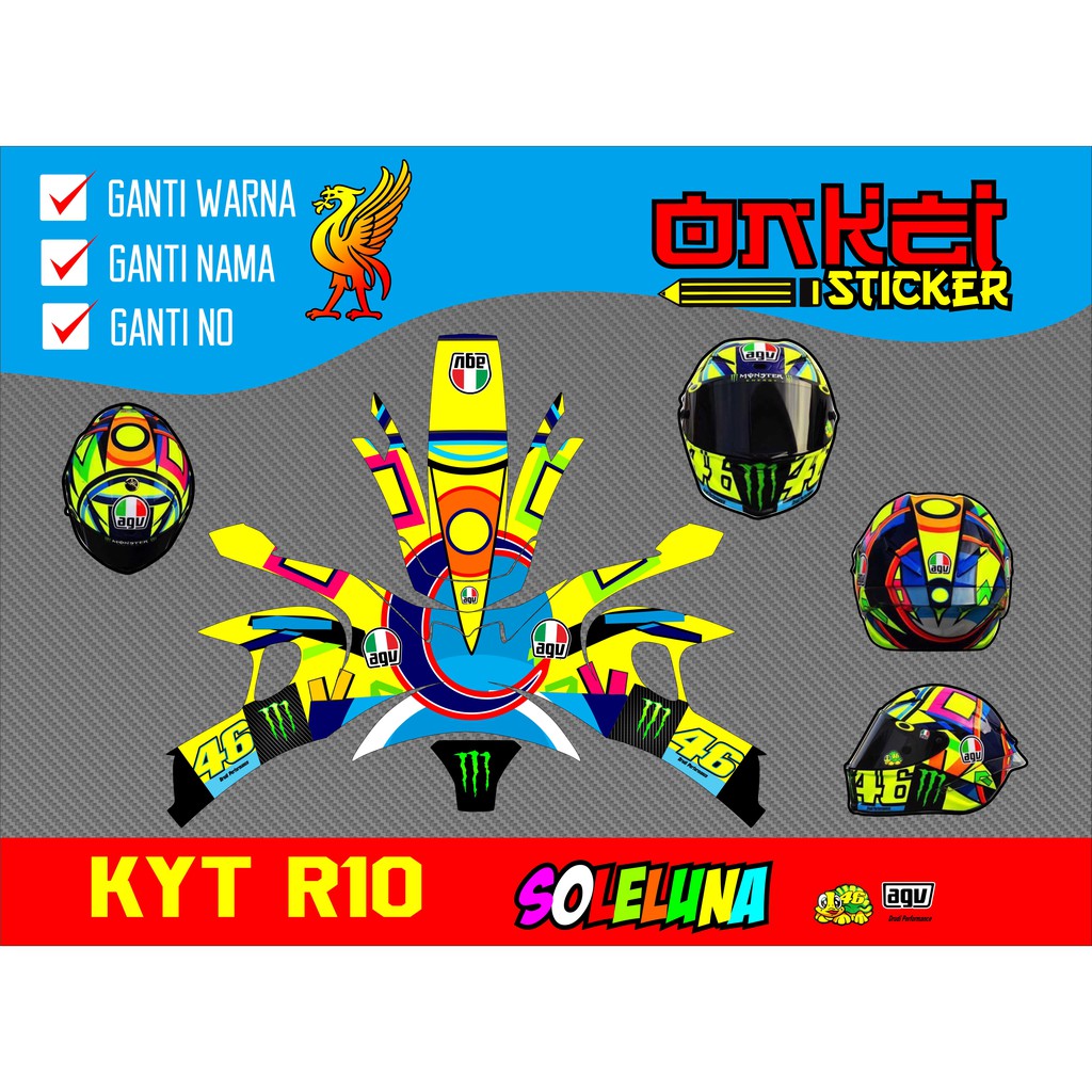 DECAL HELM R 10 VR46