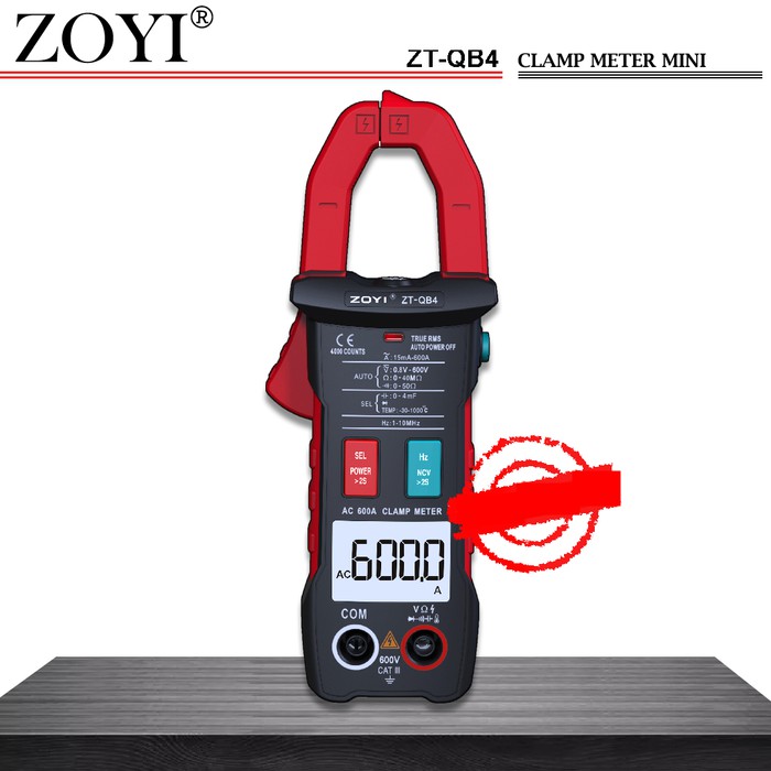 Zoyi ZT-QB Smart Clamp Meter With Capacitance Temparature Suhu