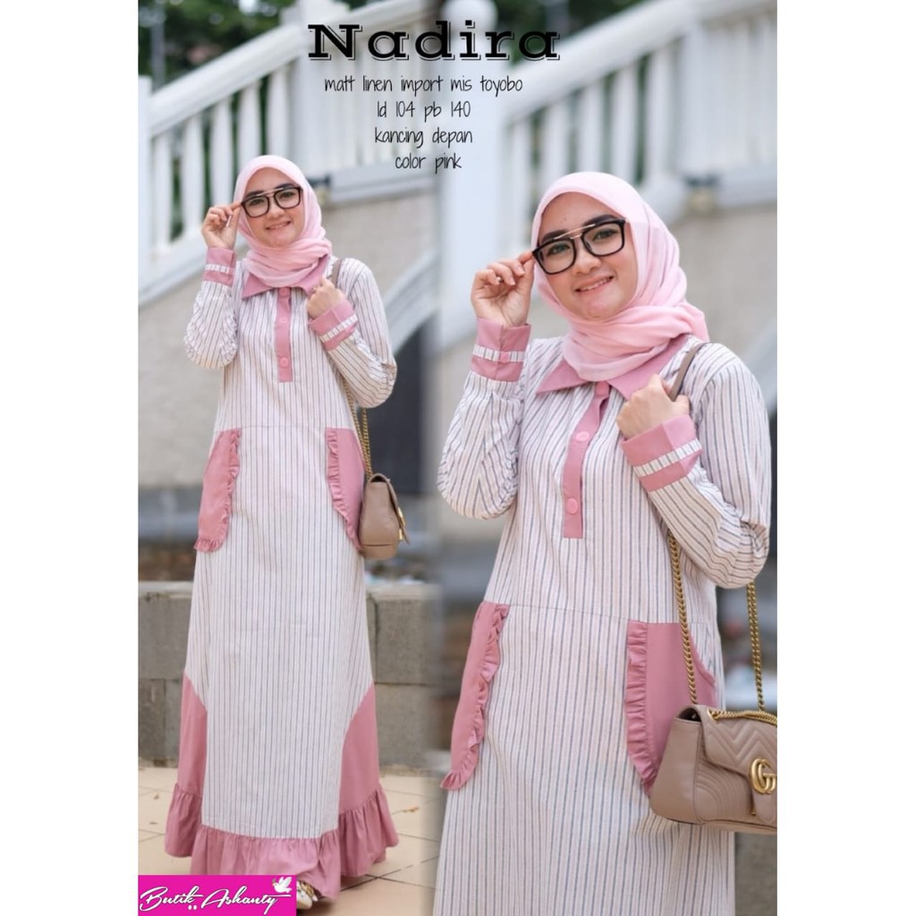 Gamis Nadira Dress Syari By Ashanty