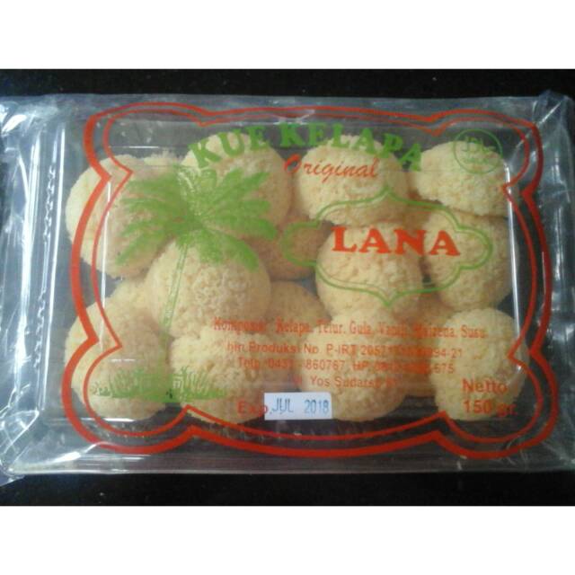 

Kue Kelapa Klapperkoek Khas Manado Sulawesi Utara Merk Lana 150 gram