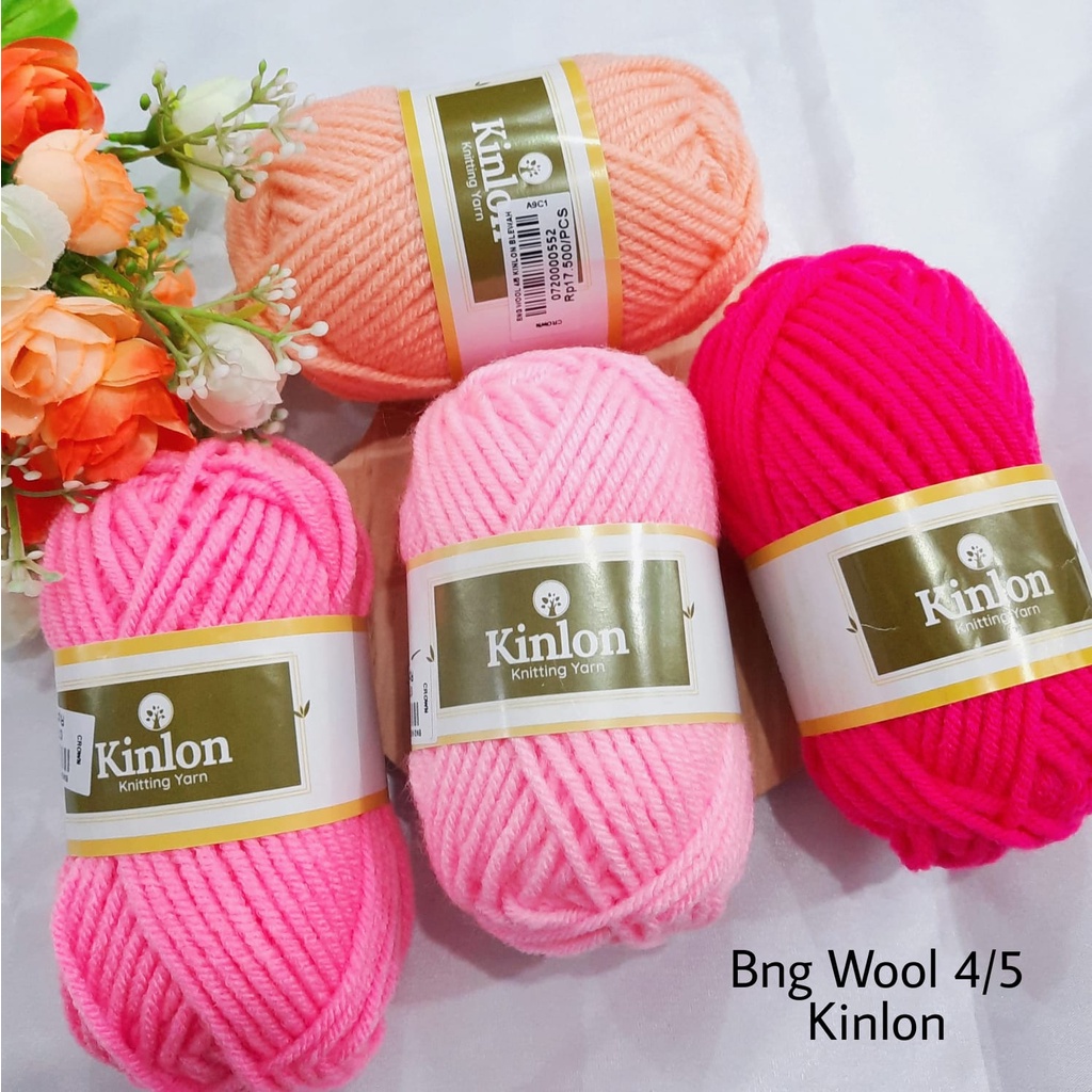 BENANG WOOL 4/5 KINLON/ BENANG WOL KINLON ACRYLIC - BENANG RAJUT KARPET AKRILIK / BAHAN RAJUT / KERA
