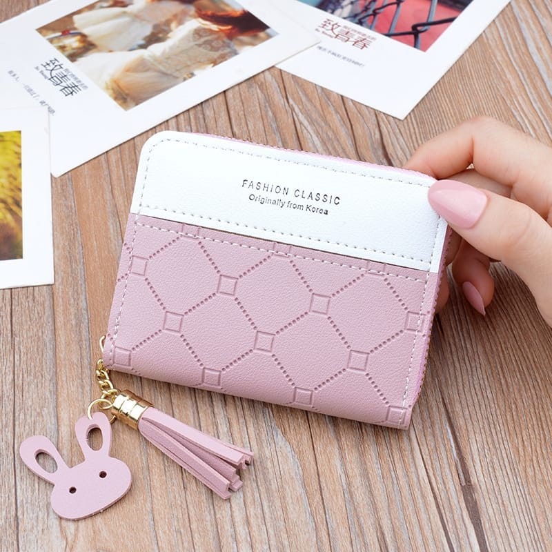 EV - D106 DOMPET MINI DENGAN BANDUL RABBIT LUCU