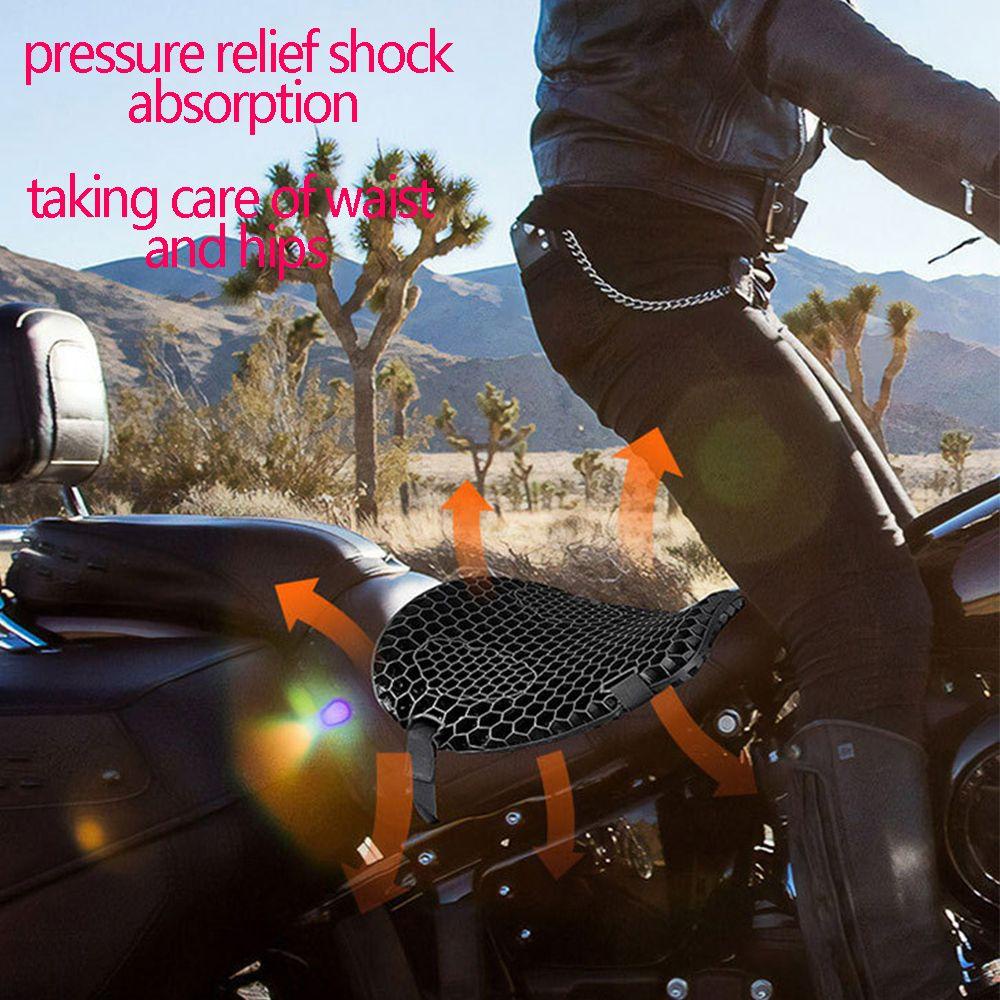 Top Bantal Kursi Motor Pereda Tekanan 3D Anti Slip Gel Honeycomb