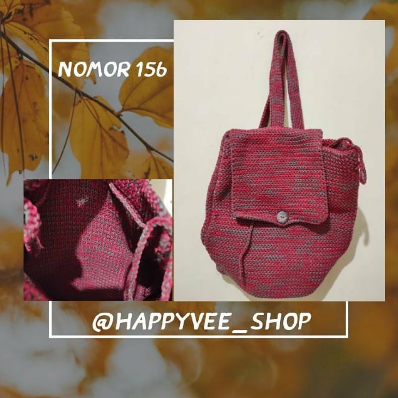 Tas Rajut Merah Second Original Preloved