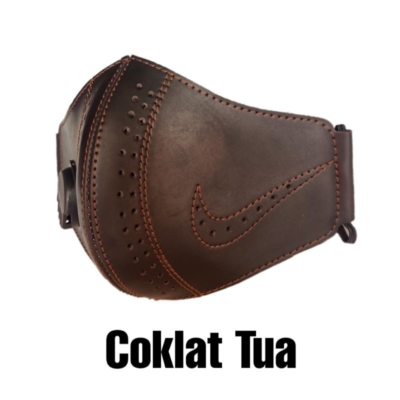 masker mulut kulit sintetis pria - masker rider anti debu dan polusi