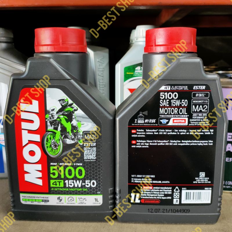 Oli mesin MOTUL 5100 ESTER 4T 15W/50 - 1 liter