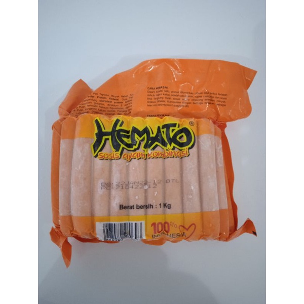 

Hemato Sosis Ayam 1kg isi 40