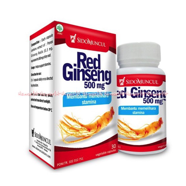 Red Gingseng 500 Mg Membantu Memelihara Stamina Sidomuncul 30 Tablet Meningkatkan Pertahanan Tubuh