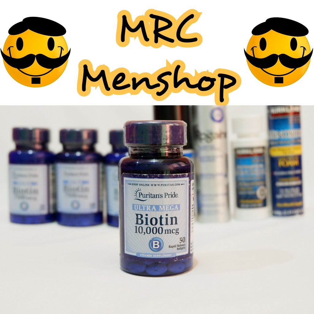 Puritan Pride Biotin 10000 mcg isi 50 softgel