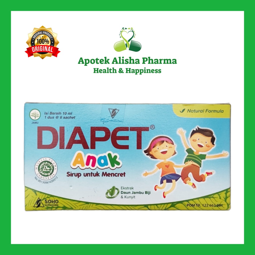 Diapet Kapsul Strip 10 Kapsul - Diapet Dewasa / Obat Diare / Mencret / Muntaber