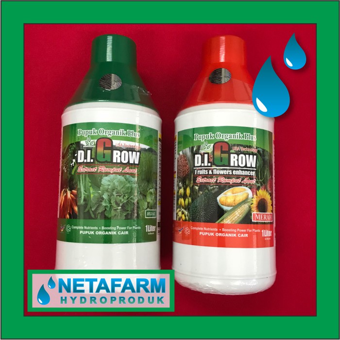 PUPUK ORGANIK CAIR DI GROW Merah 1 Liter / PUPUK ORGANIK DIGROW