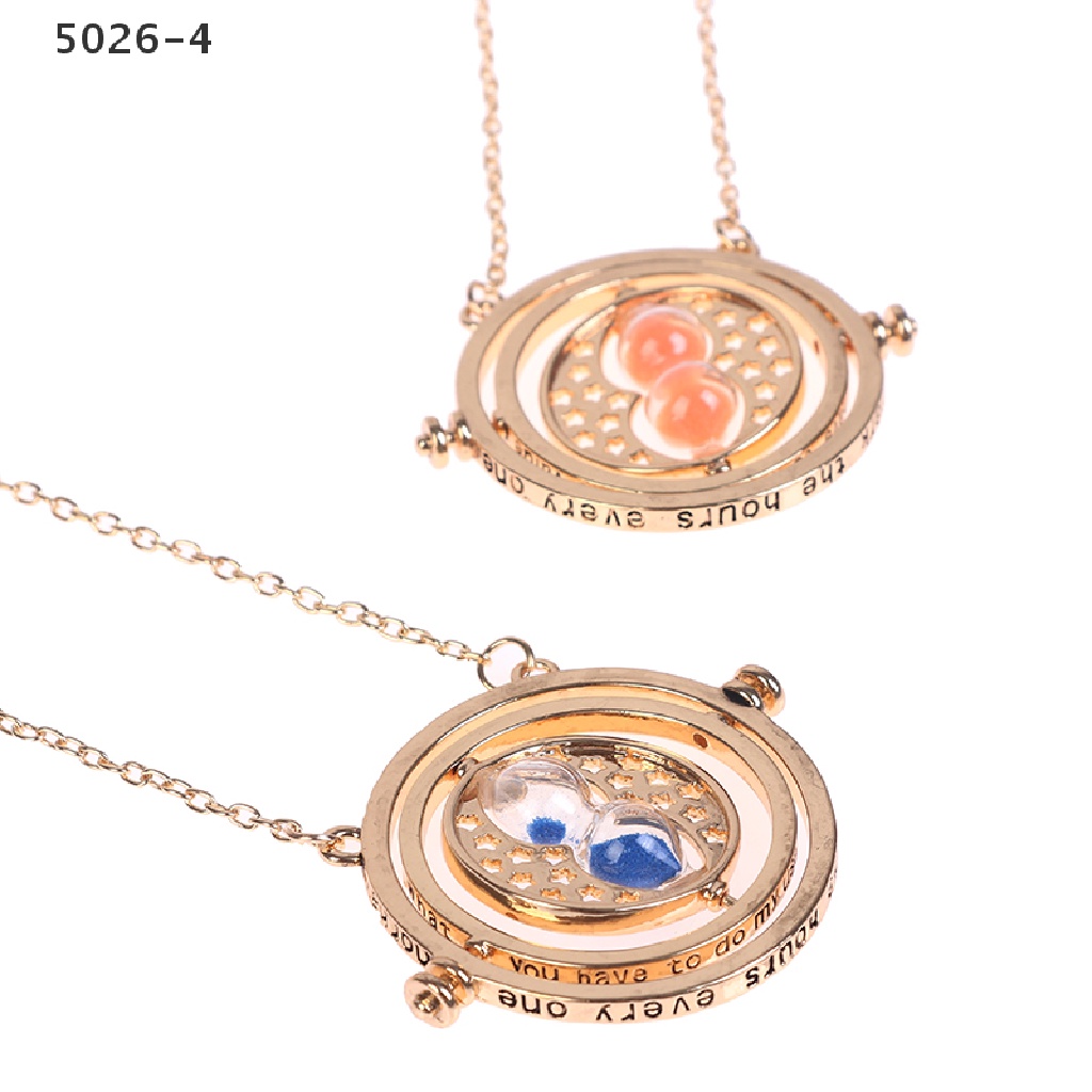 5026-4 Kalung Rantai Dengan Liontin Jam Pasir 3D Harry Potter Untuk Wanita