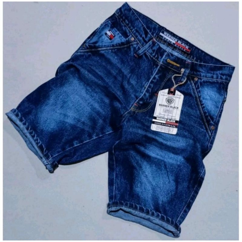 CELANA PENDEK PRIA SKKINY JEANS REPPEAT POLOS