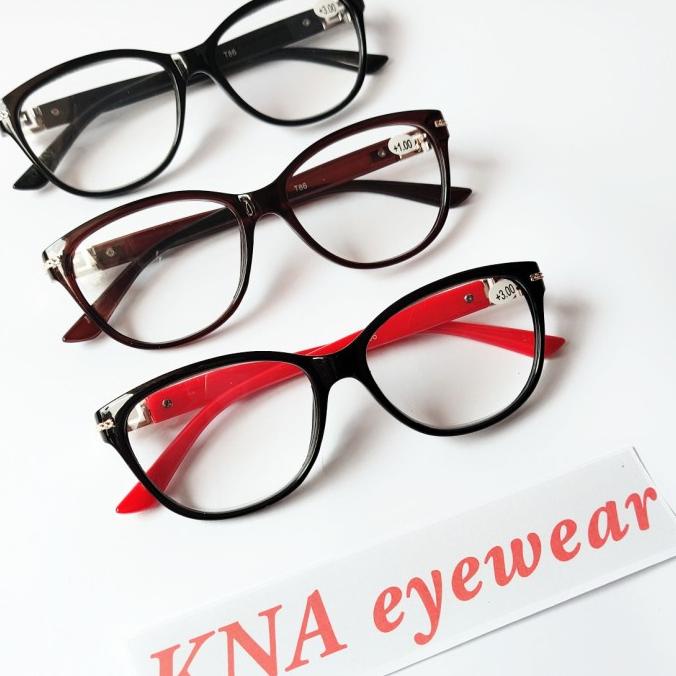 KACAMATA BACA LENSA PLUS KHUSUS WANITA MODEL KOREA