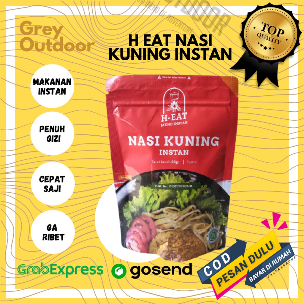 

H-EAT Nasi Kuning Instan Makanan Instan Nasi Instan Ransum