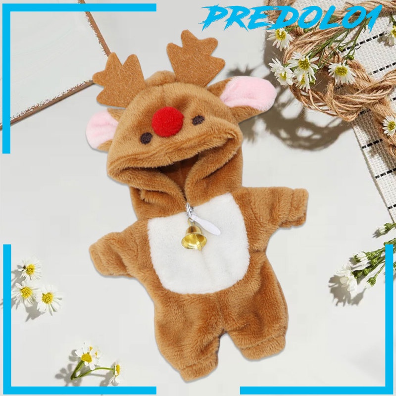 (Predolo1) Mainan Jumpsuit Lengan Panjang Motif Rusa Untuk Boneka Bjd 1 / 12 Ob11 Gsc