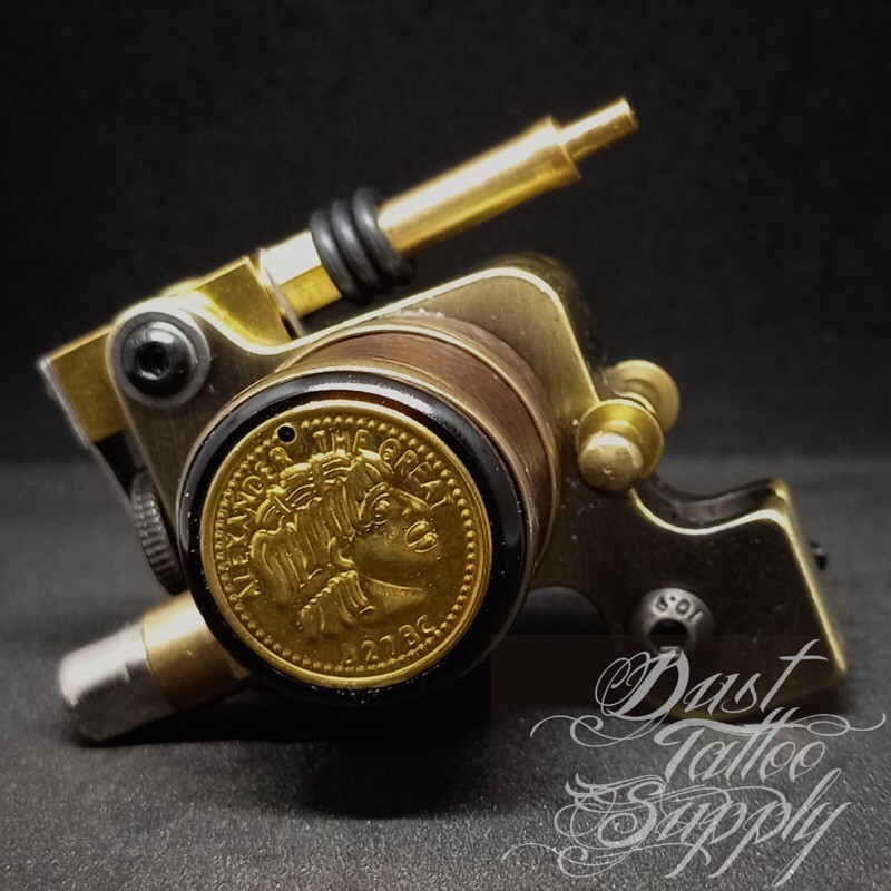 Classic Mummy Rotary Tattoo Machine Gold and Brown