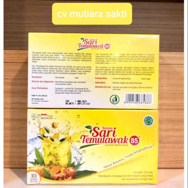 

SARI TEMULAWAK 85 Minuman Untuk Kesehatan Fungsi Hati