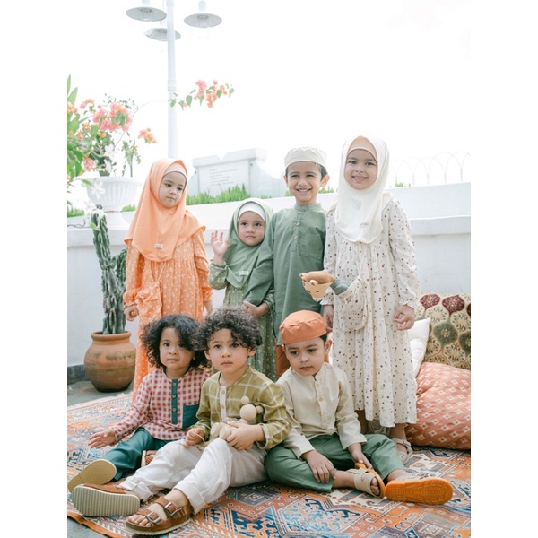 TAMARA SET - Bohopanna Bohobaby - Baju Muslim Anak Perempuan - Baju Gamis Anak - Dress Anak 1 - 4 Tahun - Baju Hari Raya Anak - Baju Ramadhan Anak Perempuan