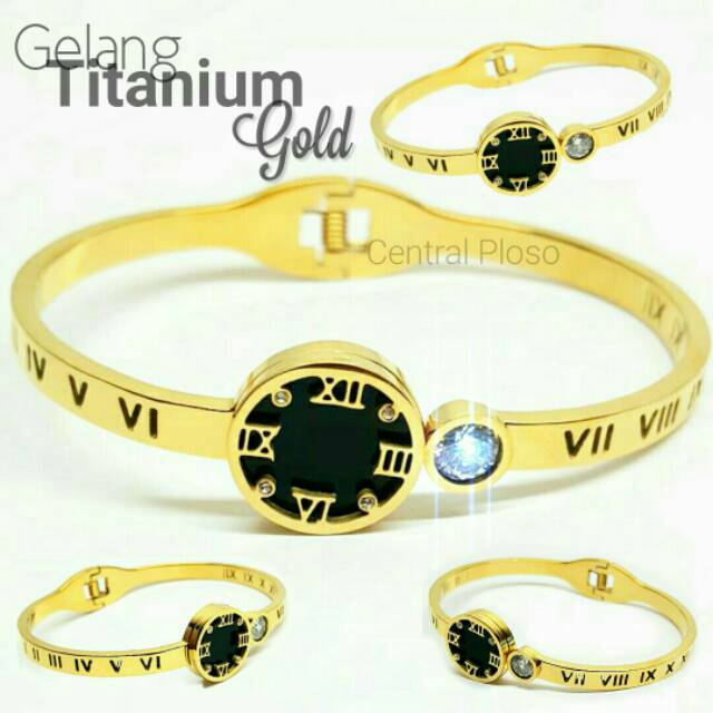 Gelang Wanita TITANIUM Warna Emas RM