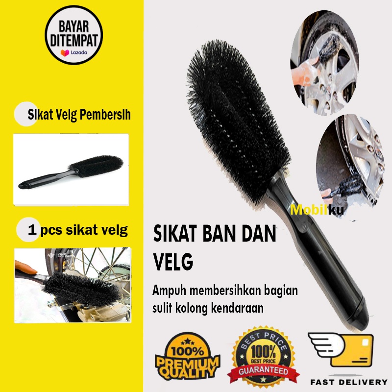 [BISA COD] Sikat Velg Pembersih Velg Pelek Ban Mobil Motor Wheel Brush Bulu Halus Anti lecet Fender Kolong Rim