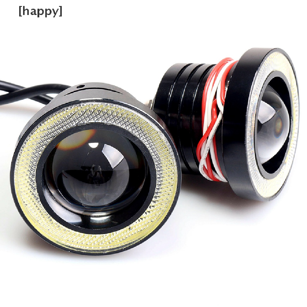 Ha Lampu Led Cob 2.5 &quot;15W Angel Eyes Ring Biru Untuk Drl / Fog Lamp Mobil