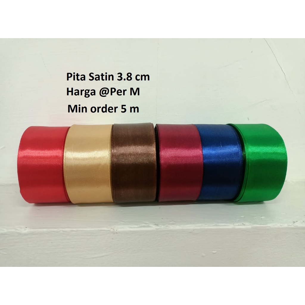

PSM381 Per Meter Pita Satin 38 mm Hias Bingkisan Kado Premium Ribbon