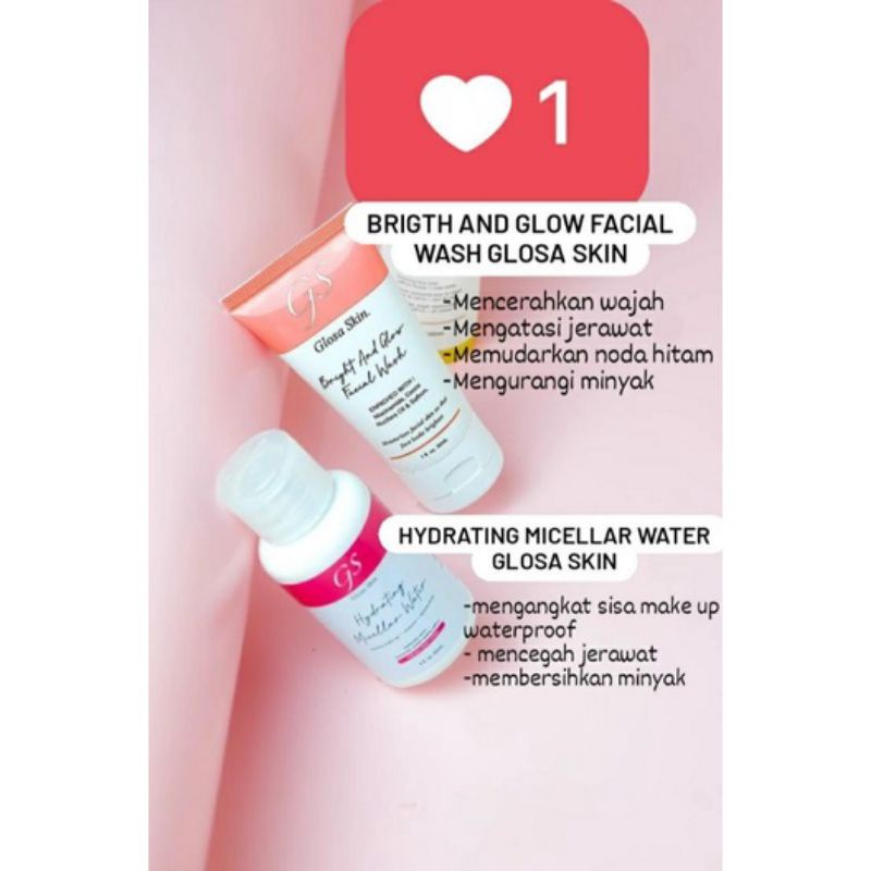 (AGEN RESMI GLOSASKIN READY SIAP KIRIM) HYDRATING MICELLAR WATER GLOSA SKIN