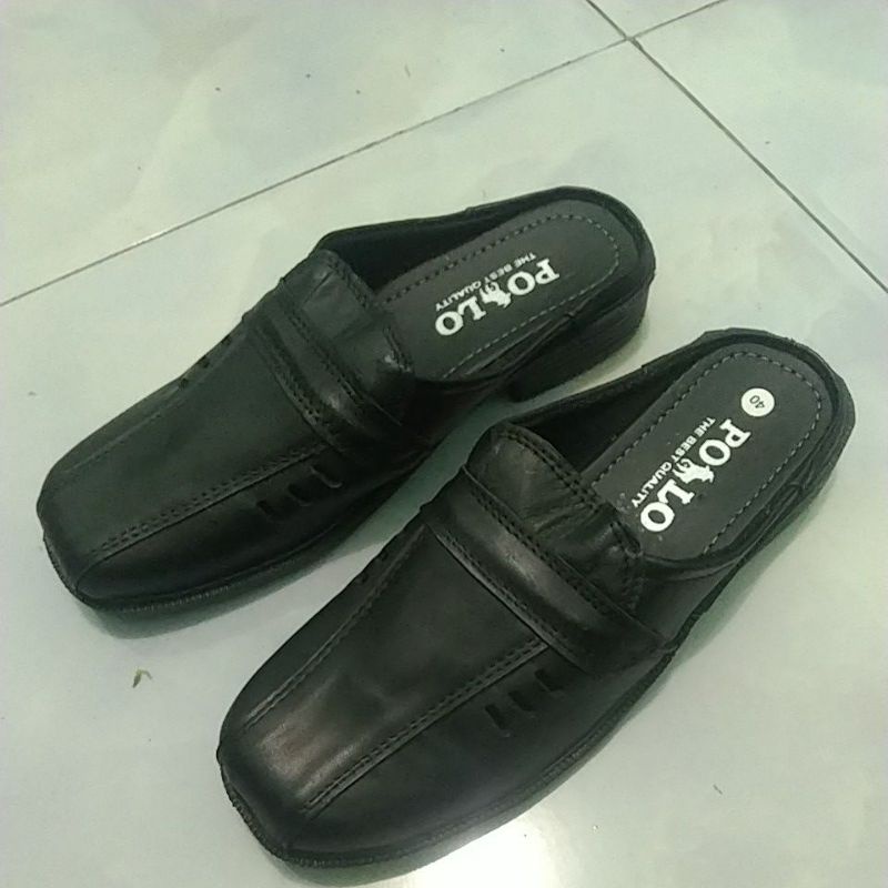 Sepatu sandal selop slide kulit asli super murah