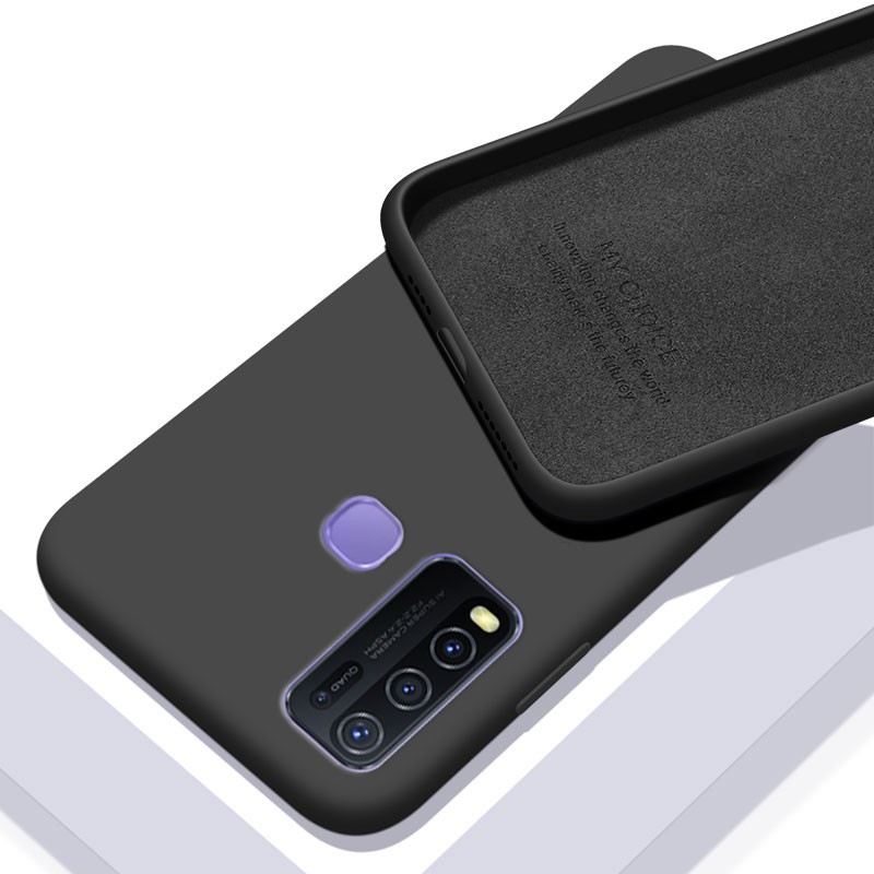 Vivo Y30i Case Liquid Silicone Soft Candy Color Plain Tpu Vivo Y30i Y30 Vivoy30i Case Cover Shopee Indonesia