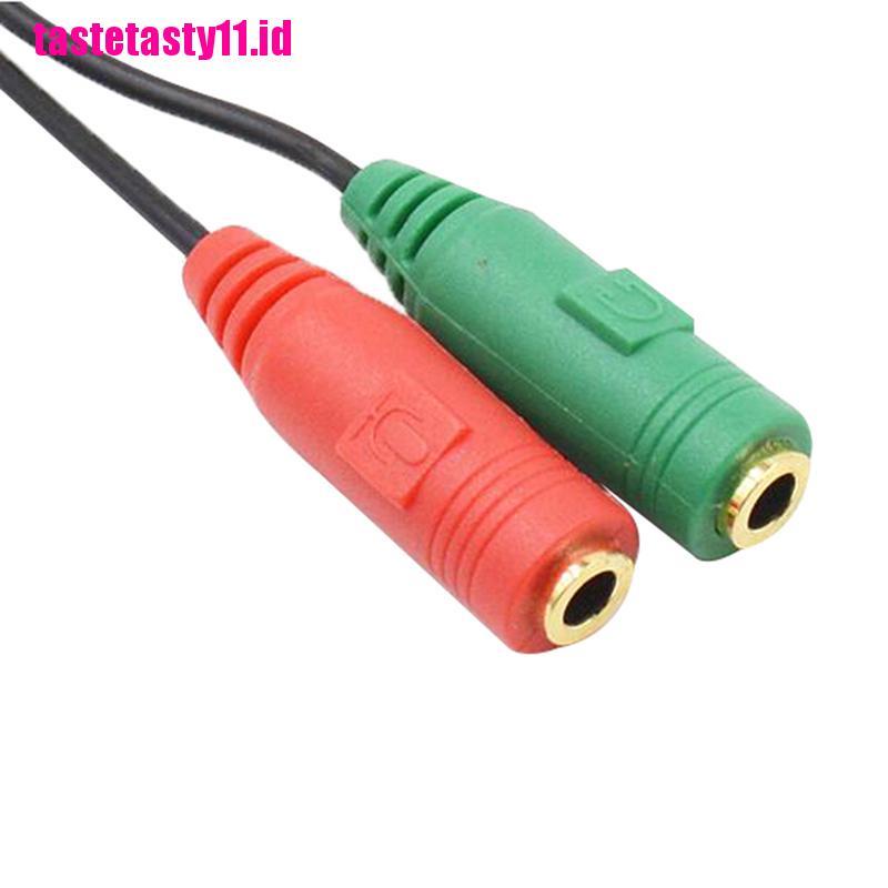 Kabel splitter y audio stereo 3.5mm male Ke 2 female headphone mic